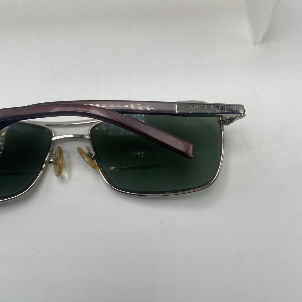 Anne Klein Sunglasses Women FRAME ONLY AK4124 58-16-130 Silver Brown 691 - Picture 8 of 16